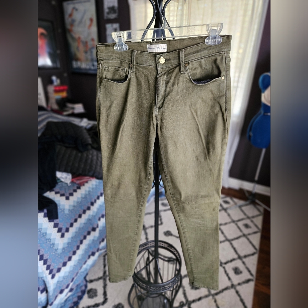GAP Olive True Skinny Jeans